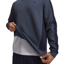 Under Armour Drive Midlayer Crew Pullover - Downpour Grey/Midnight Navy/Midnight Navy