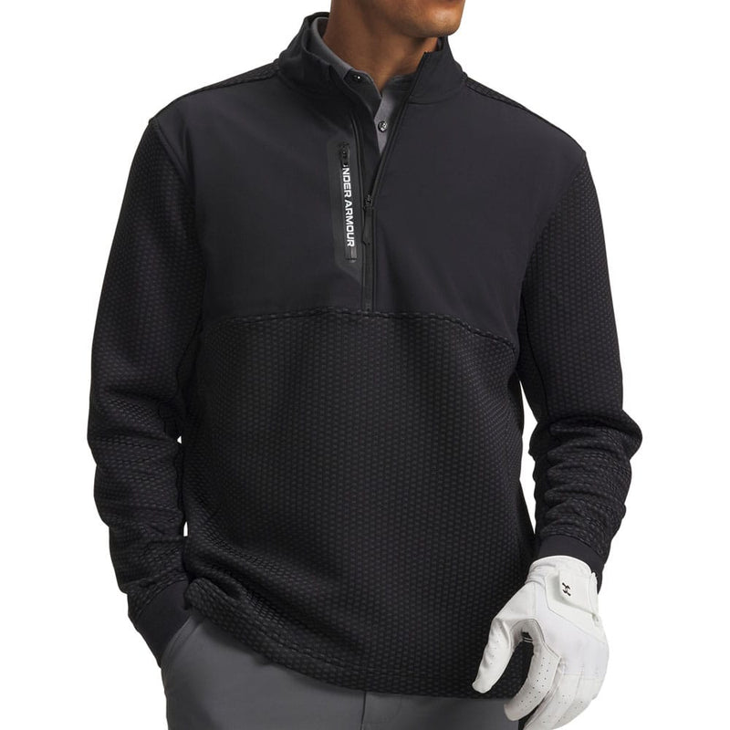Under Armour Drive Pro Hybrid 1/2 Zip Pullover - Black/White
