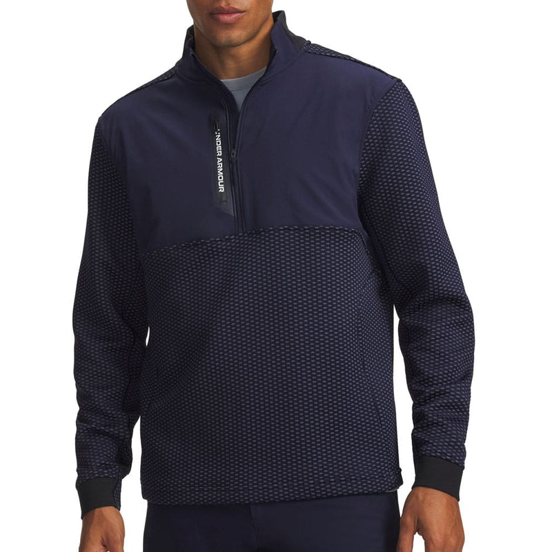 Under Armour Drive Pro Hybrid 1/2 Zip Pullover - Midnight Navy/White