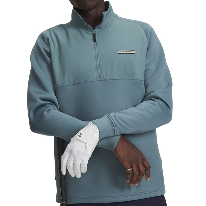 Under Armour Drive Pro Hybrid 1/2 Zip Pullover - Jasper Blue/Black