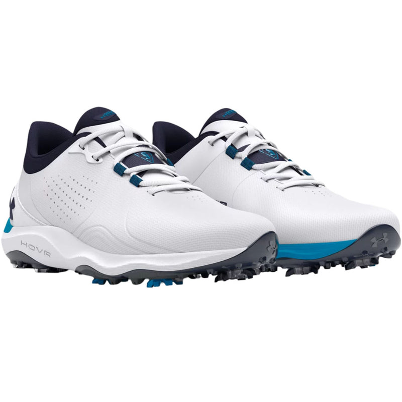 Under Armour Drive Pro Spiked Waterproof Shoes - White/Capri/Midnight Navy