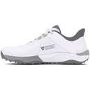 Under Armour Drive Pro Spikeless Waterproof Shoes - White/White/Metallic Gun M
