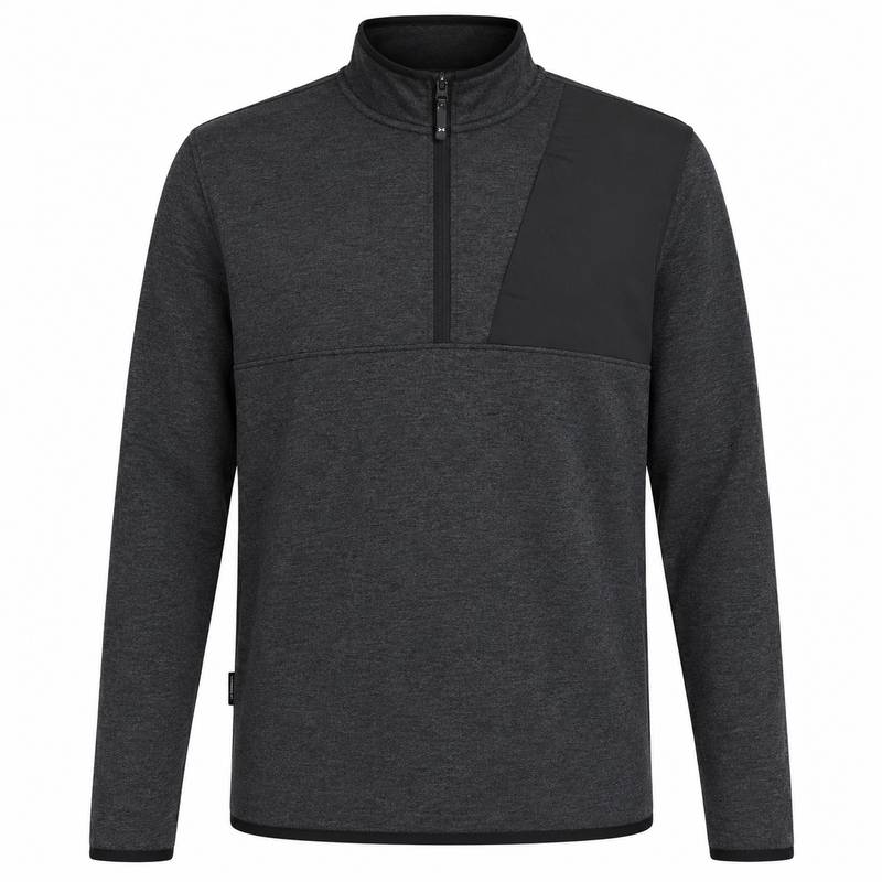 Under Armour Drive Sweaterfleece 1/2 Zip Pullover - Black/Anthracite/Black