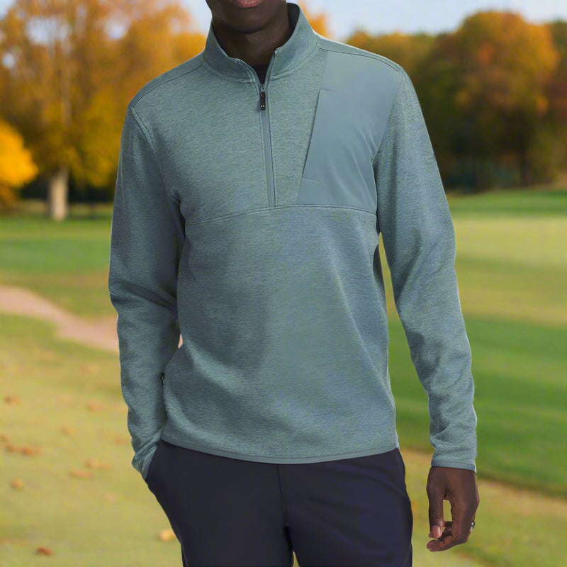 Under Armour Drive Sweaterfleece 1/2 Zip Pullover - Jasper Blue/Serpentine/Jasper Blue
