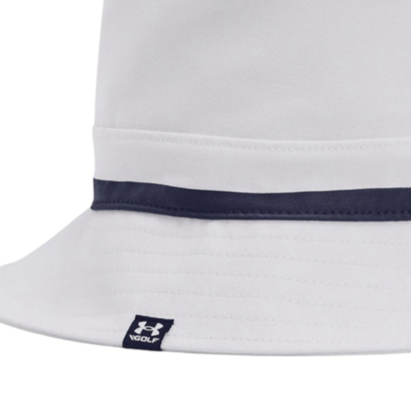 Under Armour Driver Golf Bucket Hat - White/Midnight Navy