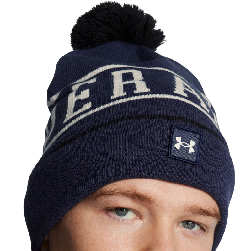 Under Armour Halftime Pom Pom Beanie - Midnight Navy/Summit White