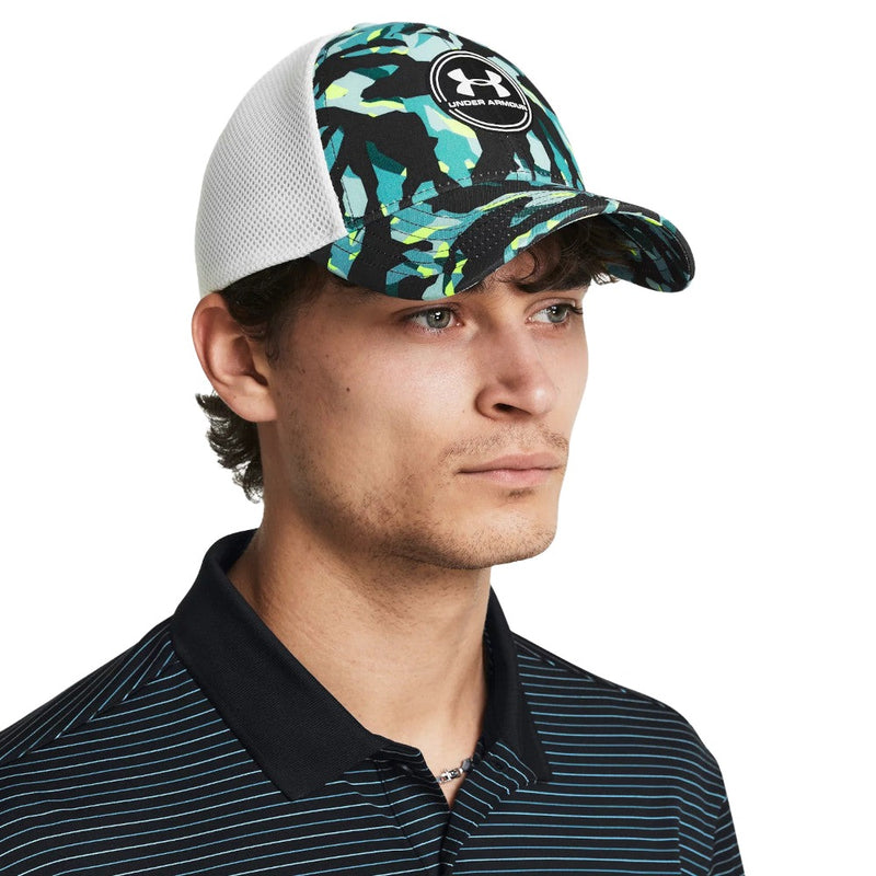 Under Armour Iso-chill Driver Mesh Cap - Black/White/Green