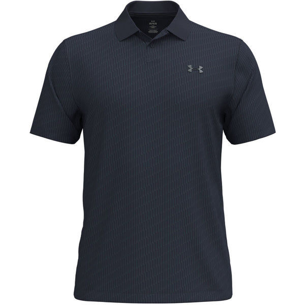 Under Armour Matchplay Printed Polo Shirt - Midnight Navy/Washed Navy/Pitch Gray