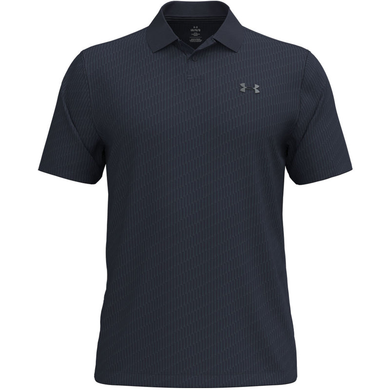 Under Armour Matchplay Printed Polo Shirt - Midnight Navy/Washed Navy/Pitch Gray