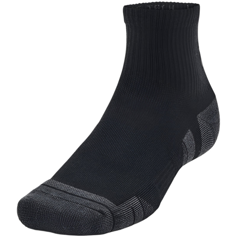 Under Armour Performance Tech Quarter Socks (3 Pairs) - Black/Black/Jet Gray