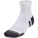 Under Armour Performance Tech Quarter Socks (3 Pairs) - White/White/Jet Gray