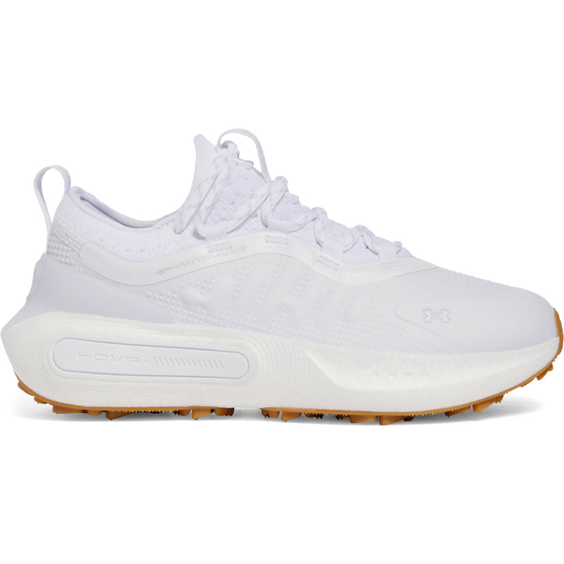Under Armour Phantom Fore Ladies Spikeless Waterproof Shoes - White/White/Halo Gray