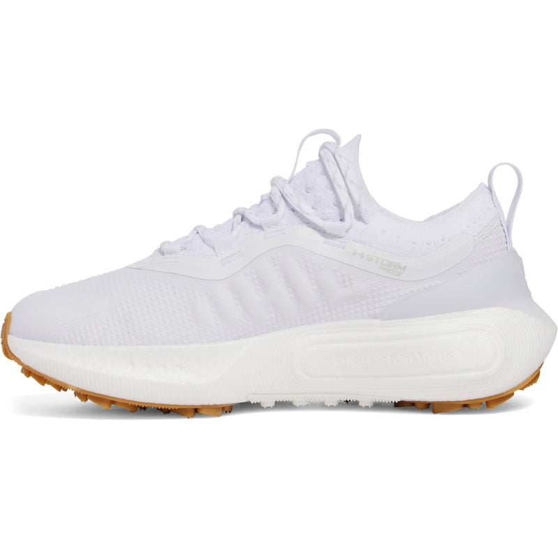 Under Armour Phantom Fore Ladies Spikeless Waterproof Shoes - White/White/Halo Gray