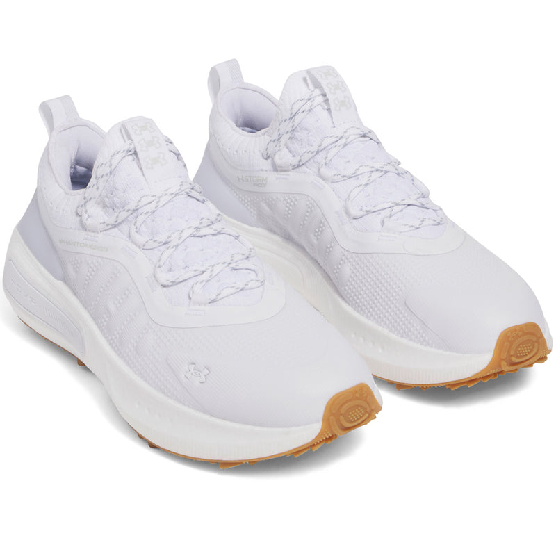 Under Armour Phantom Fore Spikeless Waterproof Shoes - White/White/Halo Gray