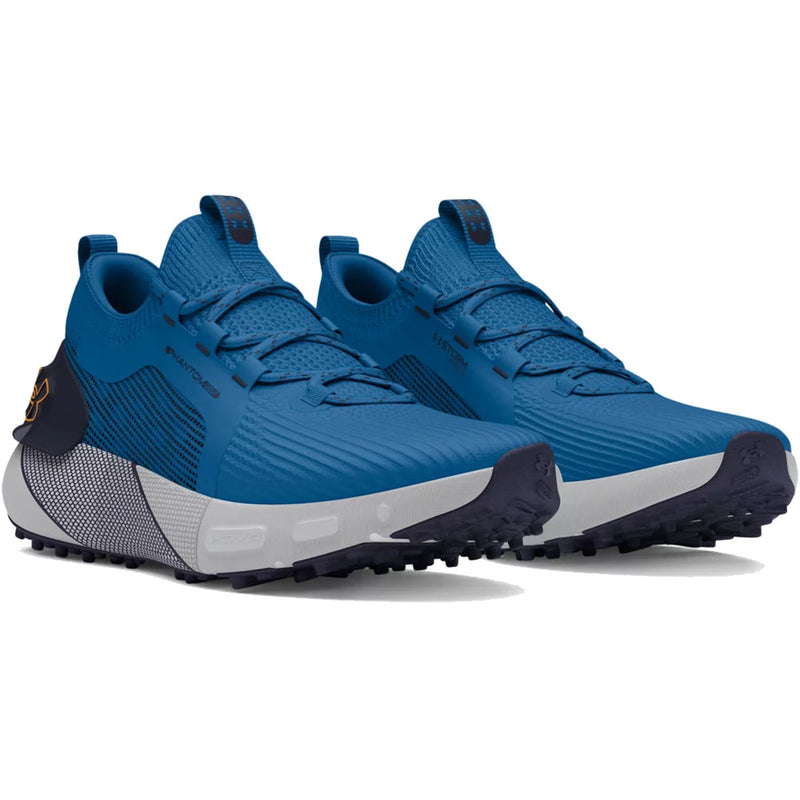 Under Armour Phantom Golf Spikeless Waterproof Shoes - Photon Blue/Midnight Navy/Nova Or