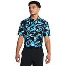 Under Armour Playoff 3.0 Printed Polo Shirt - Black/Capri/Black