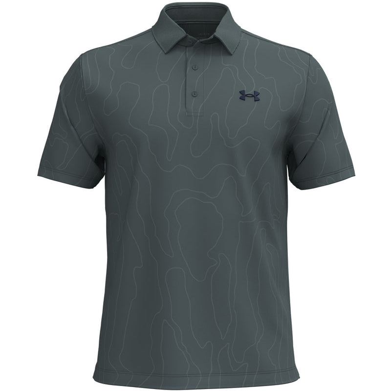 Under Armour Playoff 3.0 Printed Polo Shirt - Jasper Blue/Midnight Navy