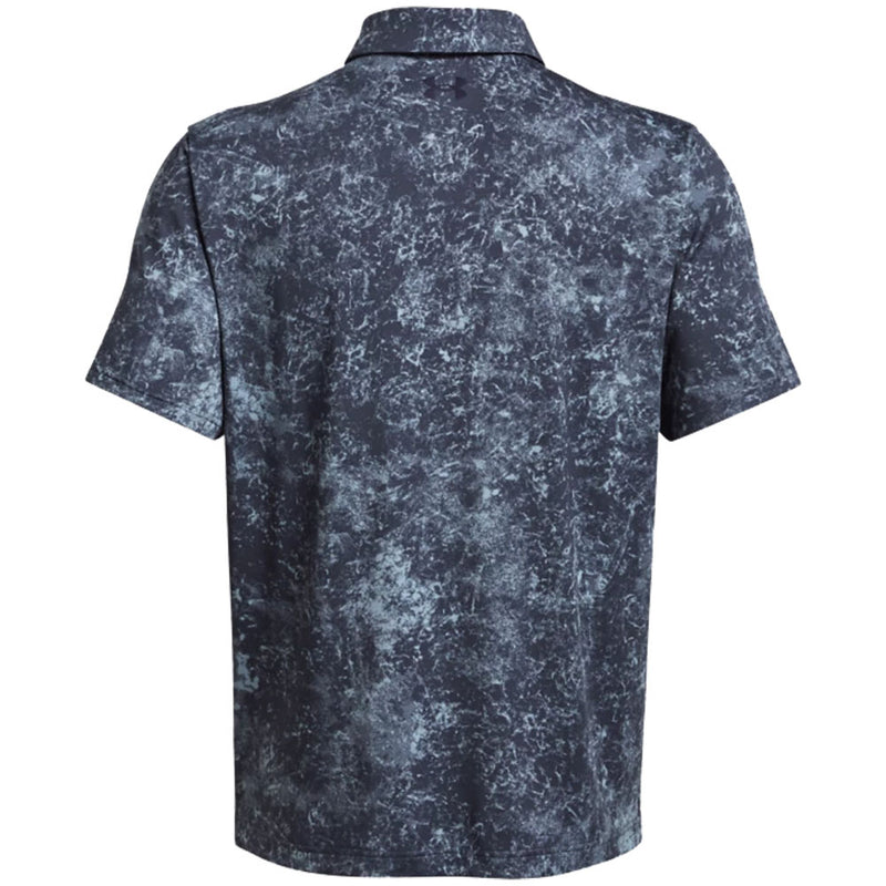 Under Armour Playoff 3.0 Printed Polo Shirt - Downpour Gray/Midnight Navy