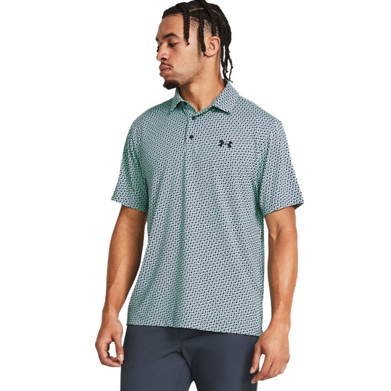 Under Armour Playoff 3.0 Printed Golf Polo Shirt - Starlight/Navy Under Armour Playoff 3.0 Printed Golf Polo Shirt - Starlight/Navy