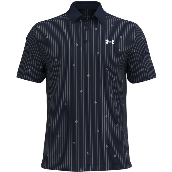 Under Armour Playoff 3.0 Printed Polo Shirt - Midnight Navy/White