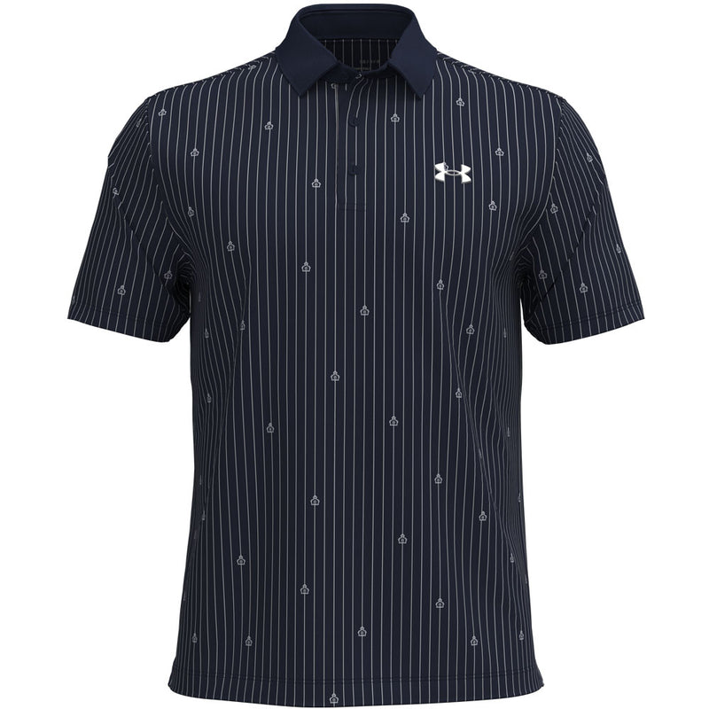Under Armour Playoff 3.0 Printed Polo Shirt - Midnight Navy/White