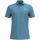 Under Armour Playoff 3.0 Printed Polo Shirt - Opal Blue/Midnight Navy