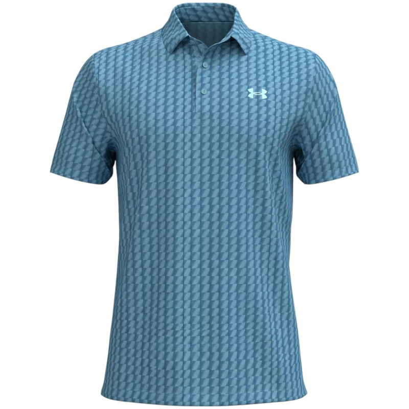 Under Armour Playoff 3.0 Printed Polo Shirt - Opal Blue/Midnight Navy