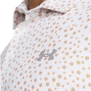 Under Armour Playoff 3.0 Printed Polo Shirt - White/Photon Blue/Steel