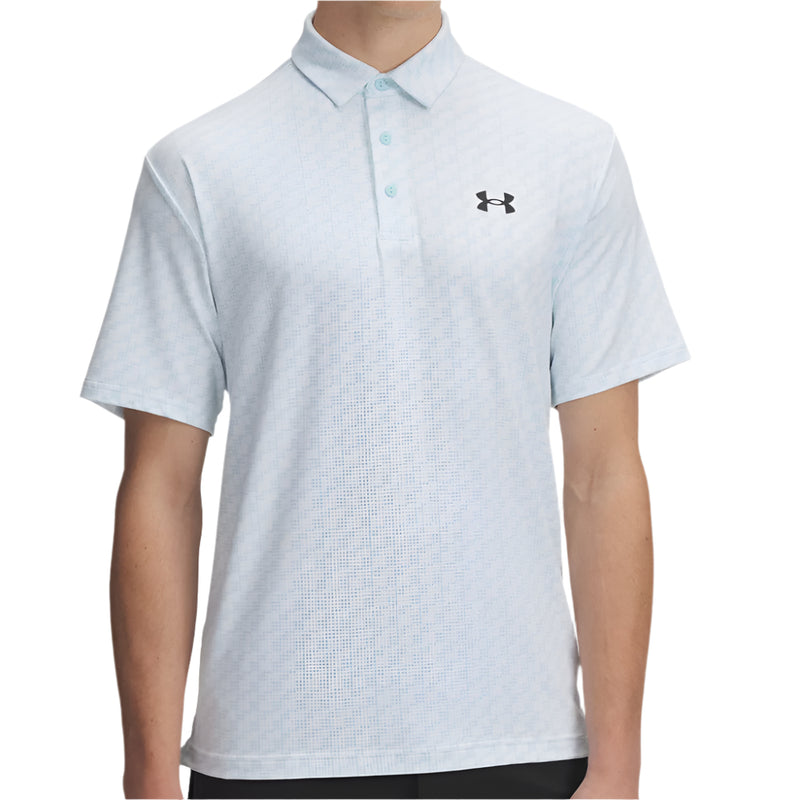 Under Armour Playoff 3.0 Printed Polo Shirt - Stream/White/Black