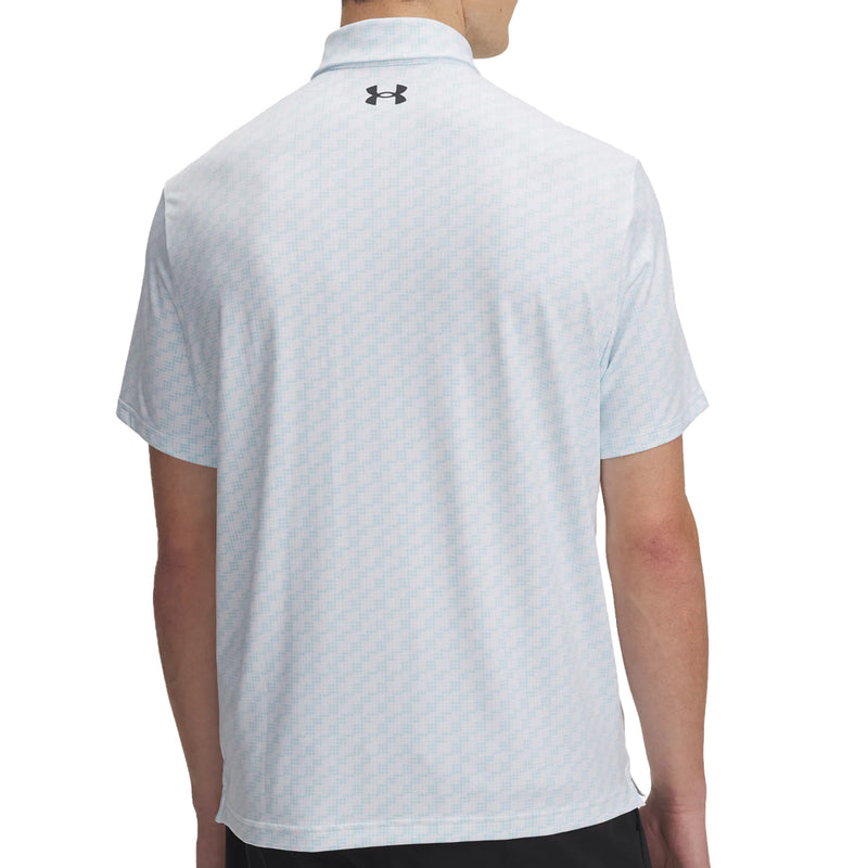 Under Armour Playoff 3.0 Printed Polo Shirt - Stream/White/Black