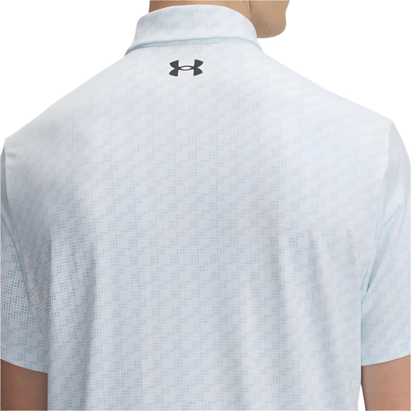 Under Armour Playoff 3.0 Printed Polo Shirt - Stream/White/Black