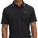 Under Armour Playoff 3.0 Rib Polo Shirt - Black/White/Castlerock