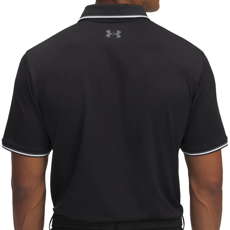 Under Armour Playoff 3.0 Rib Polo Shirt - Black/White/Castlerock