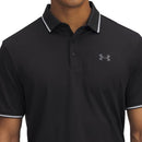 Under Armour Playoff 3.0 Rib Polo Shirt - Black/White/Castlerock