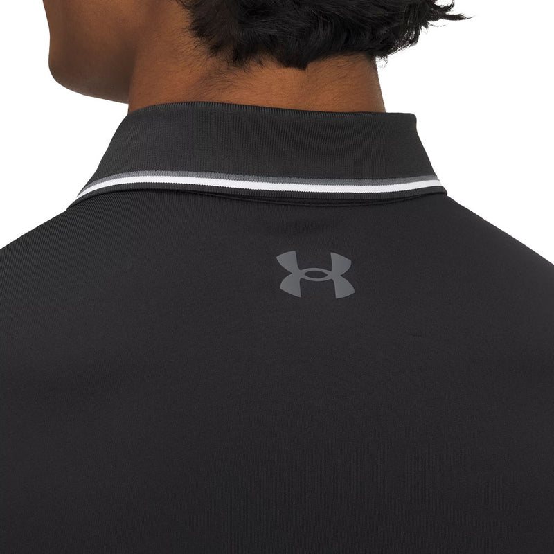 Under Armour Playoff 3.0 Rib Polo Shirt - Black/White/Castlerock