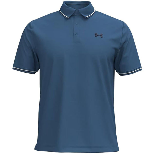 Under Armour Playoff 3.0 Rib Polo Shirt - Blue Atlantis/White/Midnight Navy