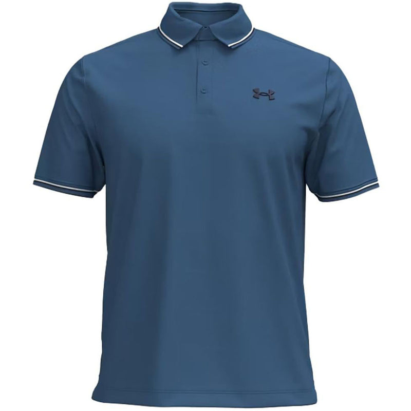Under Armour Playoff 3.0 Rib Polo Shirt - Blue Atlantis/White/Midnight Navy
