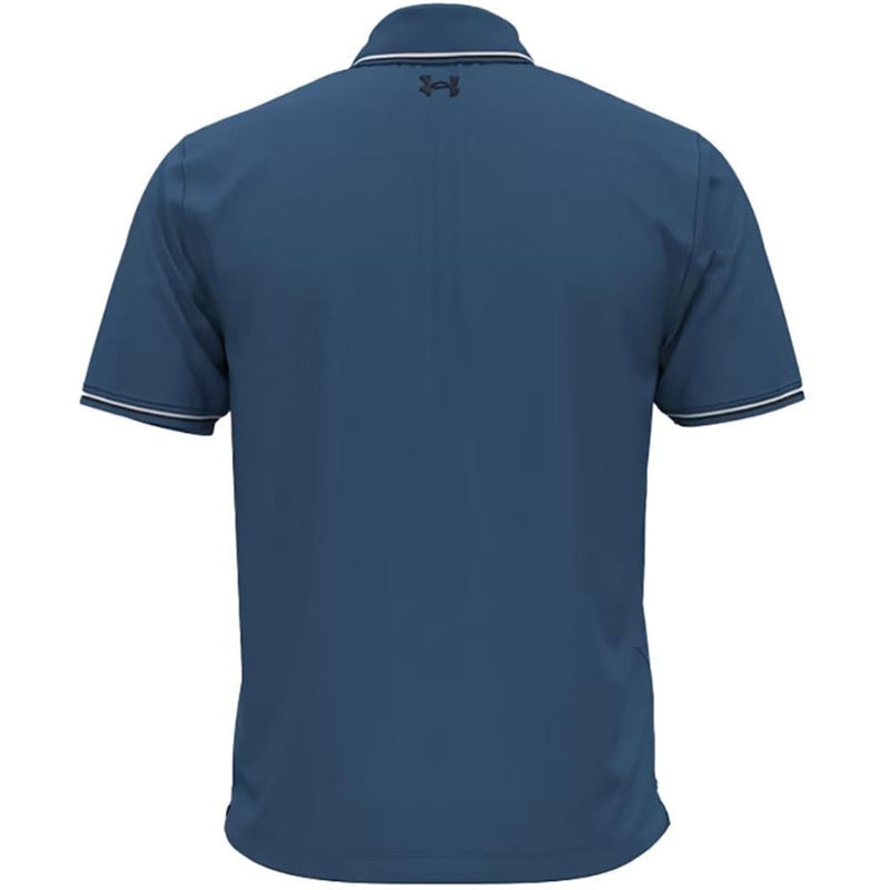 Under Armour Playoff 3.0 Rib Polo Shirt - Blue Atlantis/White/Midnight Navy