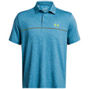 Under Armour Playoff 3.0 Stripe Polo Shirt - Capri/High Vis Yellow/Hydro Teal