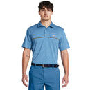 Under Armour Playoff 3.0 Stripe Polo Shirt - Photon Blue/Nova Orange/Midnight Navy
