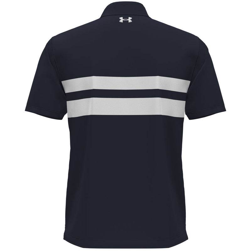 Under Armour Playoff 3.0 Stripe Polo Shirt - Midnight Navy/White