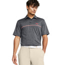 Under Armour Playoff 3.0 Stripe Polo Shirt - Black/Red Solstice