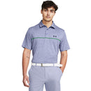 Under Armour Playoff 3.0 Stripe Polo Shirt - Celeste/Vapor Green/Starlight