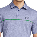 Under Armour Playoff 3.0 Stripe Polo Shirt - Celeste/Vapor Green/Starlight
