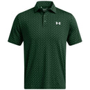 Under Armour Playoff 3.0 Printed Polo Shirt - Forest Green/White