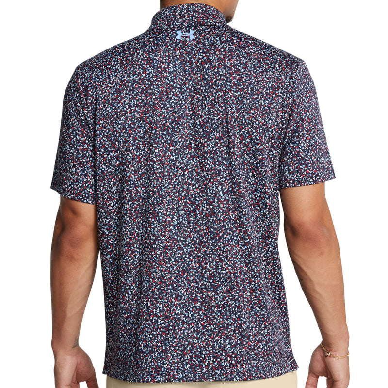 Under Armour Playoff 3.0 Printed Polo Shirt - Midnight Navy/Horizon Blue/Nimbus Blue