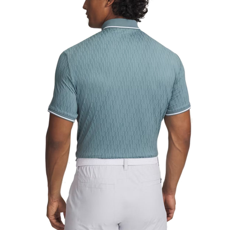Under Armour Playoff Sport Jacquard Polo Shirt - Jasper Blue/White/White