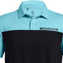 Under Armour T2G Colour Block Polo Shirt - Black/Sky Blue/Black