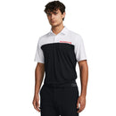 Under Armour T2G Colour Block Polo Shirt - Black/White/Red Solstice