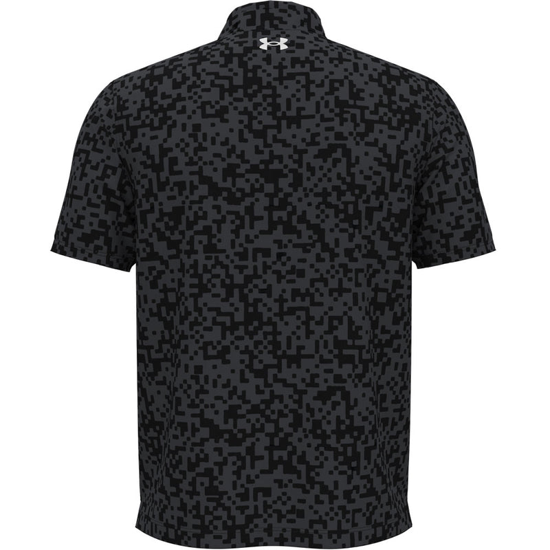 Under Armour T2G Printed Polo Shirt - Black/Castlerock/White